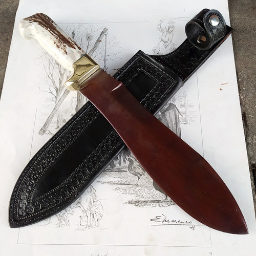 Cuchillo Caceria Tipo Puma Solingen Acero 5160 28,6 Cm Hoja 1