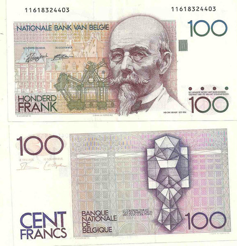 Billete De Belgica De 100 Francos Año 1982/94 Excelente 0