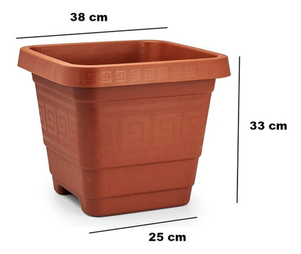Maceta Cuadrada Macetero Para Plantas Jardin 38 Cm 29 L 1