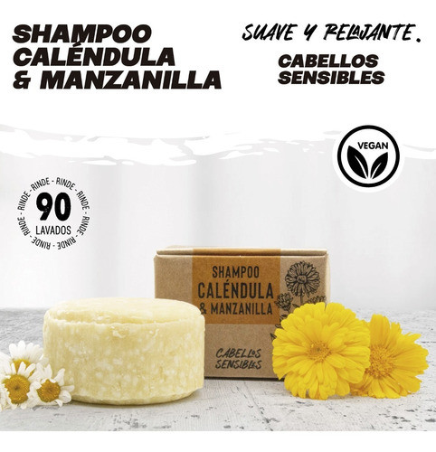 Shampoo Sólido Anmat 100gr Caléndula & Manzanilla 1
