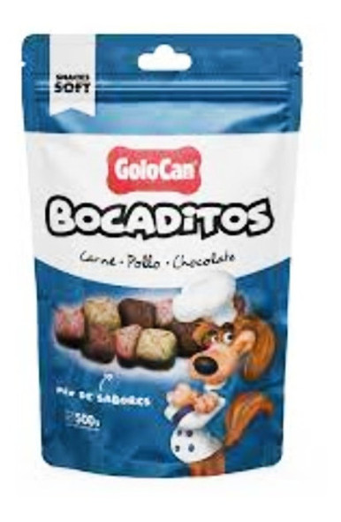 Golocan Bocaditos Finos 500g Carne Pollo Chocola Snack Perro 0