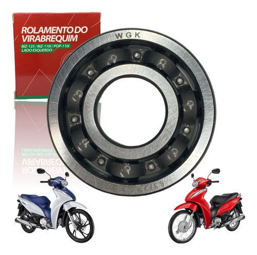 Rolamento Do Virabrequim Biz125/biz 110i Lado Esquerdo Novo 1