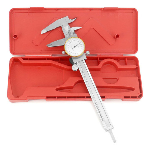 Calibrador Qwork 0-15cm Graduación 0025mm Acero Endurecido 0