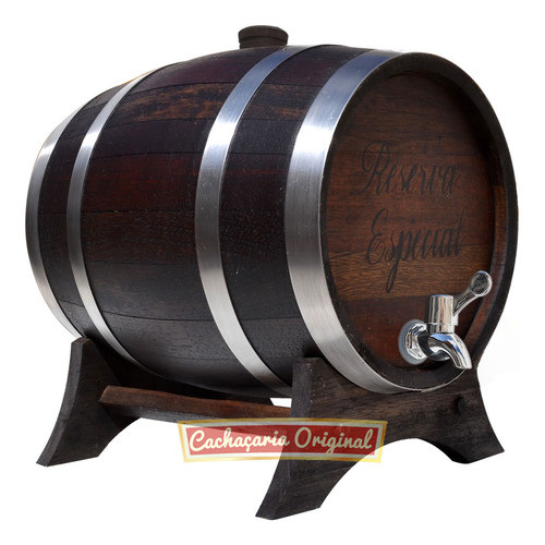 Barril Carote Pipa Cachaça Carvalho 10 Litros Torneira 1