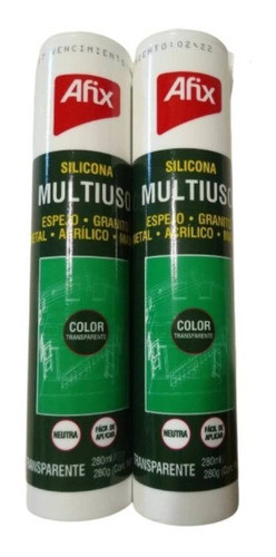 Silicona Cartucho Transp. Neutra  Por  12 U Afix O Labor 0