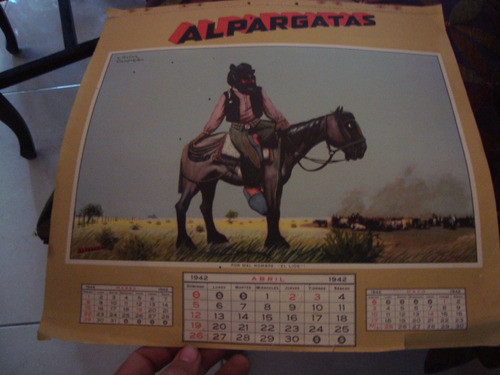 Molina Campos Lámina Suelta De Almanaque 4/1942 35x35cm 0