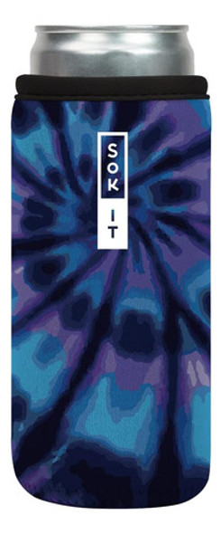 Funda Aislada De Neopreno Para Lata De 33cl Con Diseño Azul 0