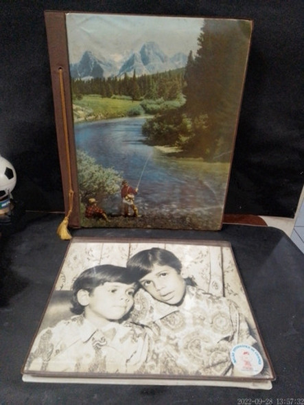 2 Álbuns Fotográficos Antigo Maior S/  Fotos Menor C/ Fotos 0