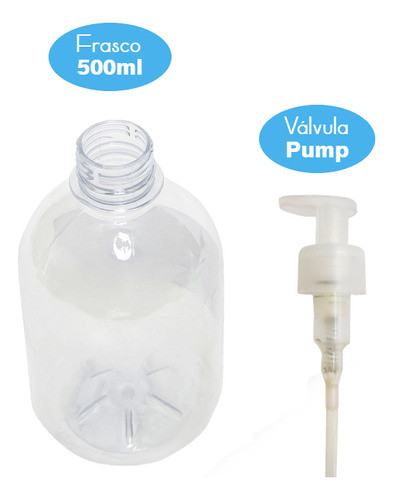 Kit 5 Saboneteira P/ Álcool Gel 500ml Com Válvula Pump 1