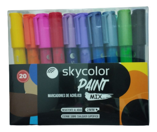 Marcadores Acrílico Skycolor Símil Uni Posca  Pc-2mm X20 1