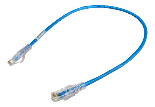 Cabo De Rede Cat5e Curto 0,5 Metros Azul Hellermann Tyton 0