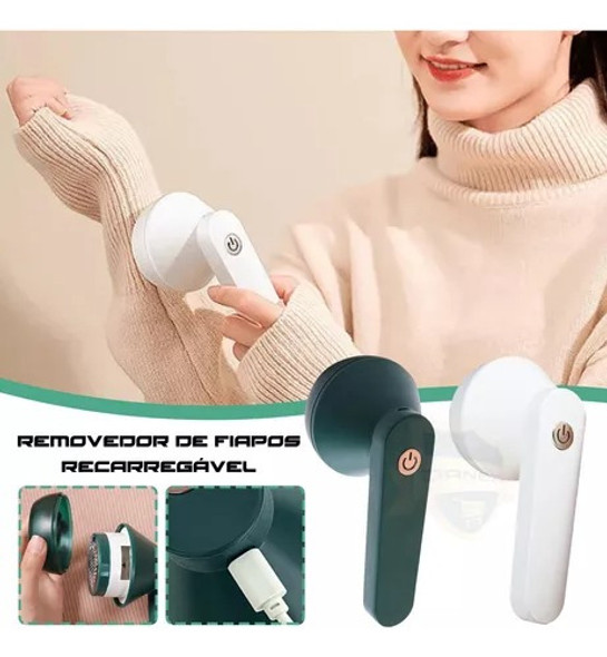 Removedor Pelos Fiapos Roupas Papa Bolinha Elétrico Sem Fio 1
