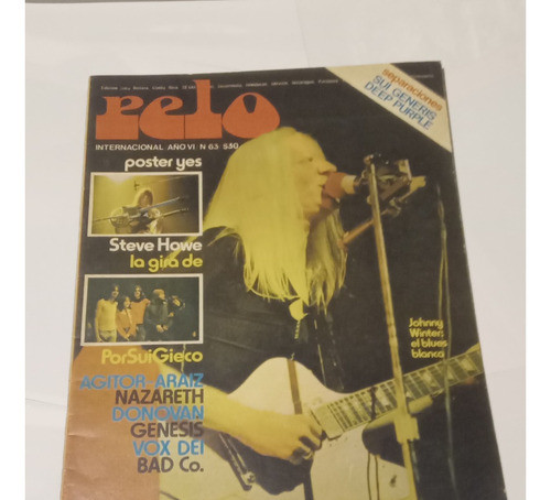 Revista Pelo 63 Tapa Johnny Winters Poster Yes 0