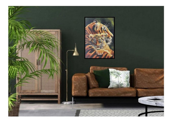 Kit Pintura De Diamante 5d Diy 30x40 Tigre Selva Wg029 1