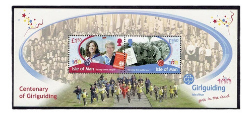 2010 Centenario Guidismo Mundial- Isla De Man (blqoue) Mint 0
