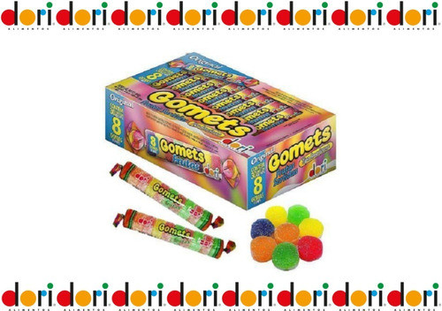 Kit- 5 Caixas Goma Tubo Gomets Frutas C/30- Atacado 1