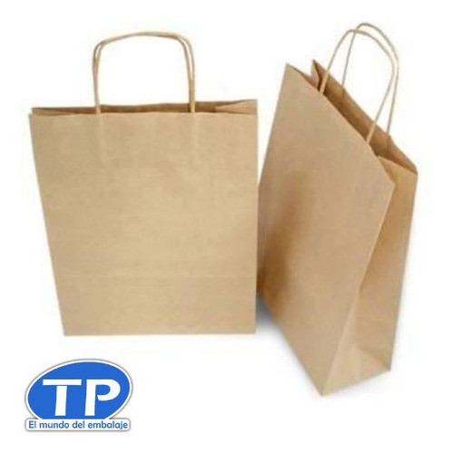 Bolsas De Papel Madera Kraft 12x19 Kp1 Pack X100 U 0