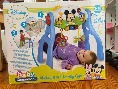 Gimnasio Bebe 3 En 1 Mickey Luces Y Sonido Disney. 0