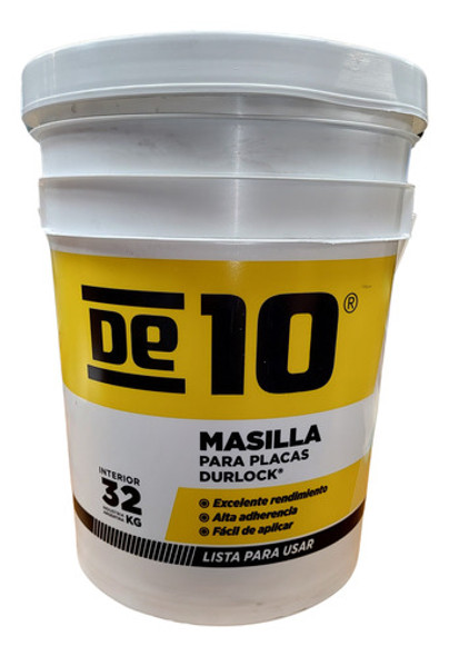 Masilla Para Durlock D10 X 32 Kgs (lpu) Lista Para Usar 0