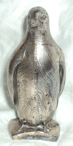 Antiguo Pinguino De Peltre Figura Escultura B20 1