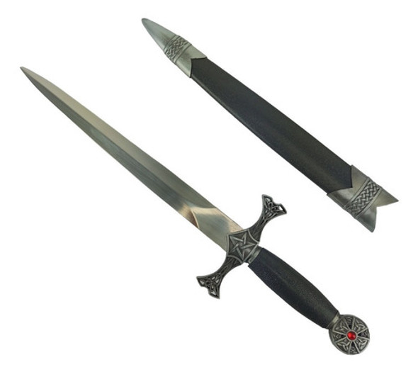 Adaga Punhal Espada Curta Celta Medieval Templária Aço Inox 0