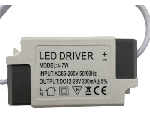 Driver Led Reator Fonte Para Plafon 4w A 7w Bivolt 1