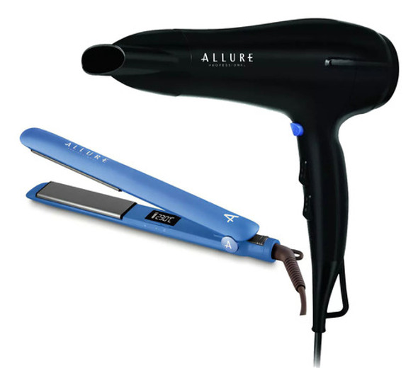 Set Profesional Allure Planchita Titanium + Secador Ion 3c 1