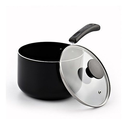 Cacerola Antiadherente Cook N Home 3quart Con Tapa Negra 1