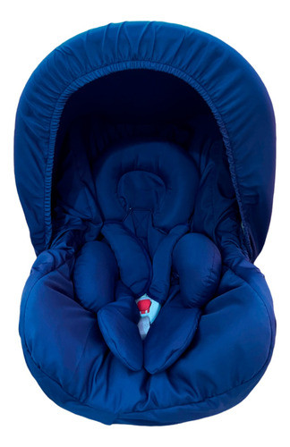 Kit Bebê Conforto Azul Marinho Capa Apoio Corpo Capota 5 Pçs 0