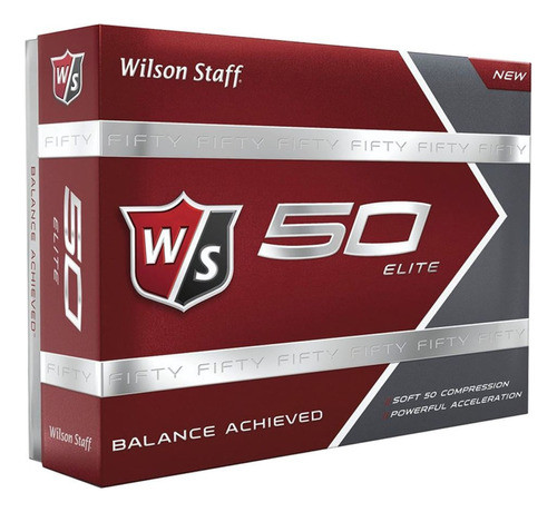 12 Pelotas De Golf Wilson Staff Fifty Elite Blanca Soft 50 C 0