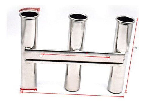 Bote Acero Inoxidable Caña De Pescar Holder3rod Link Rack Pa 0