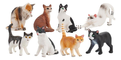 . Miniatura Detalhada Figura De Ação Figuras De Gato 1