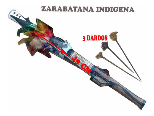 Zarabatana Indígena Do Amazonas 1 Unidade+3 Dardos 1