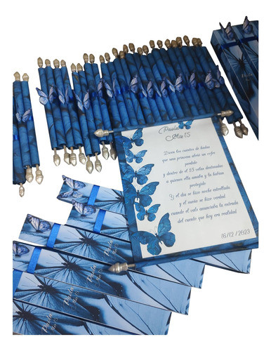 Pergamino Tarjeta 15 Años Casamiento Papiro Con Caja X 40 0