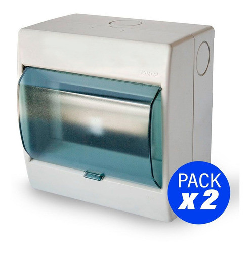 Pack X2 Caja Para Termicas Superficial 6 Polos Puerta Kalop 1