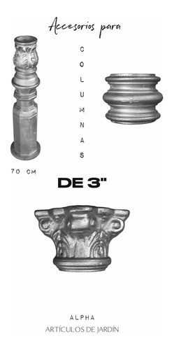 Kit Para Columnas Galeria Pergolas Alero 3 Pulgadas Mediana 1