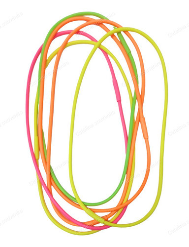 Collares Fluor De Goma, Brilla Con Luz Uv - 30 Und Cotillon 0
