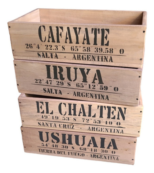 Cajones De Madera Decorativo Organizador Ciudades 0
