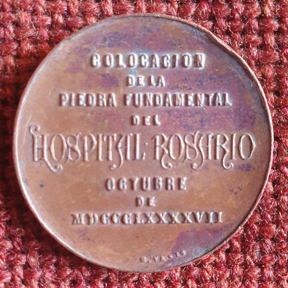 Medalla Antigua-hospital De Rosario-(# 032) 1