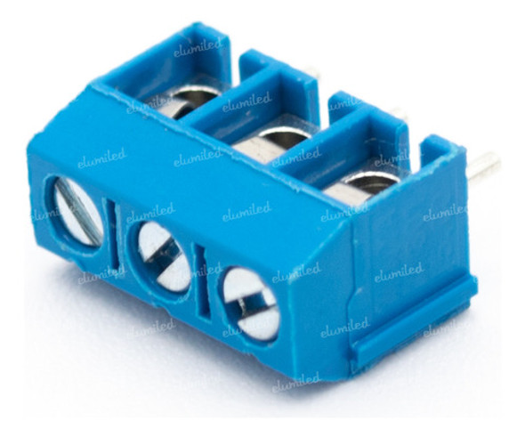2 Borneras 3 Polos Apilables 15a Azul Paso 5mm 0