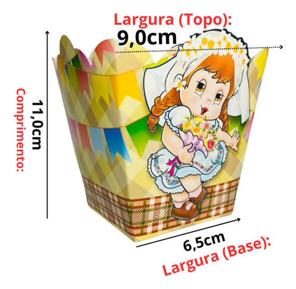 Kit 10 Cachepot Festa Junina Enfeite Mesa Decoração Doces 1 Kit 10 Cachepot Festa Junina Enfeite Mesa Decoração Doces 1