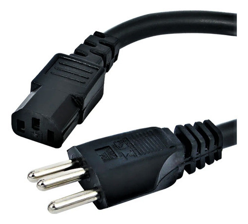 Cabo De Força Tripolar 3x0,75mm Plugue 10 Amp 1,50m 70pçs 0