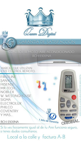 Control Remoto Aire Ac Firstline Electrolux Rch-139ua Wins 1