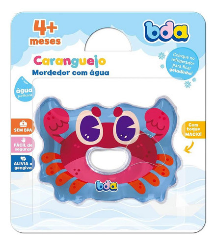 Mordedor De Agua Peixinho E Caranguejo Bda Toyester Sortido 1