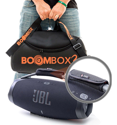 Kit Bolsa Para Jbl Boombox 3 + Protetor De Alça E Ombro Plus 0