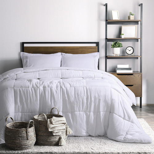 Acolchado Plumón Twin Hotelero Suave Blanco Cotton Touch 0