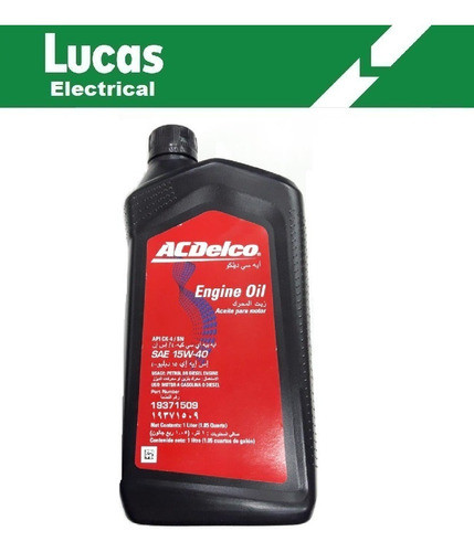 Aceite/lubricante Acdelco Mineral 15w40 Diesel 1l 1