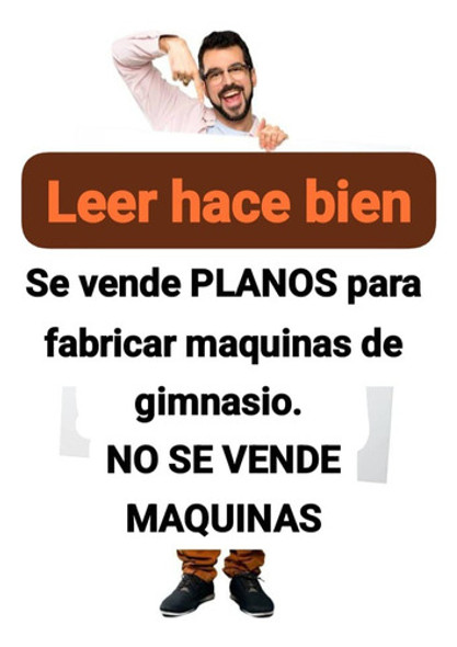 Plano Maquina De Gimnasio, Gluteo Master A Lingotes 1