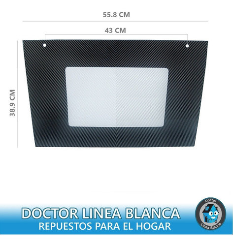 Vidrio Visor Para Cocina Domec 55.8 X 38.9 Cm Unimatic Gris 1