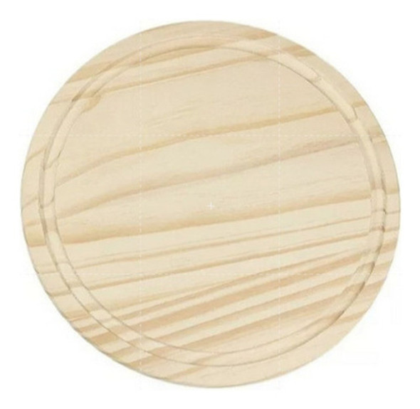 Tábua Gourmet Circular Em Madeira De 35cm 0